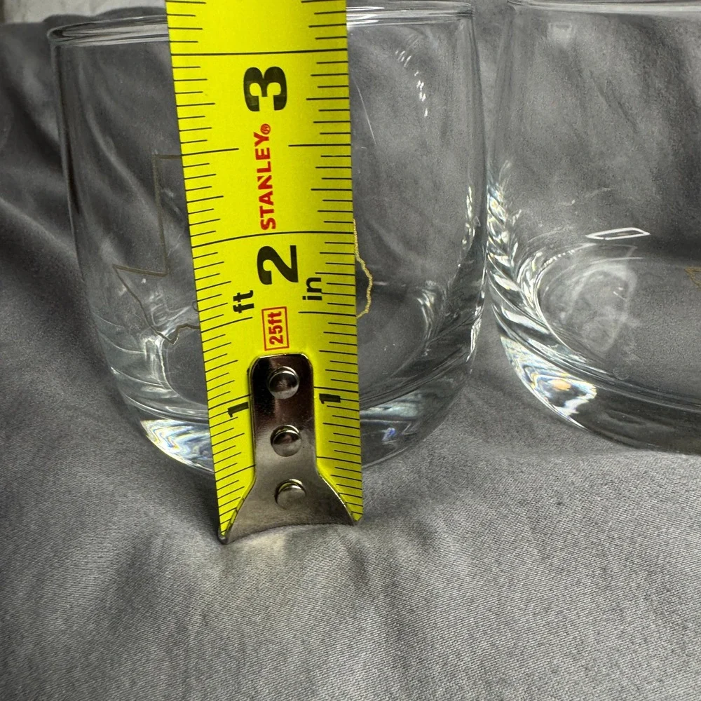 Set of 2 Texas Map‎ Crown Whiskey Rocks Glasses